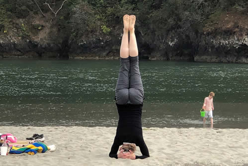 yoga on the beach